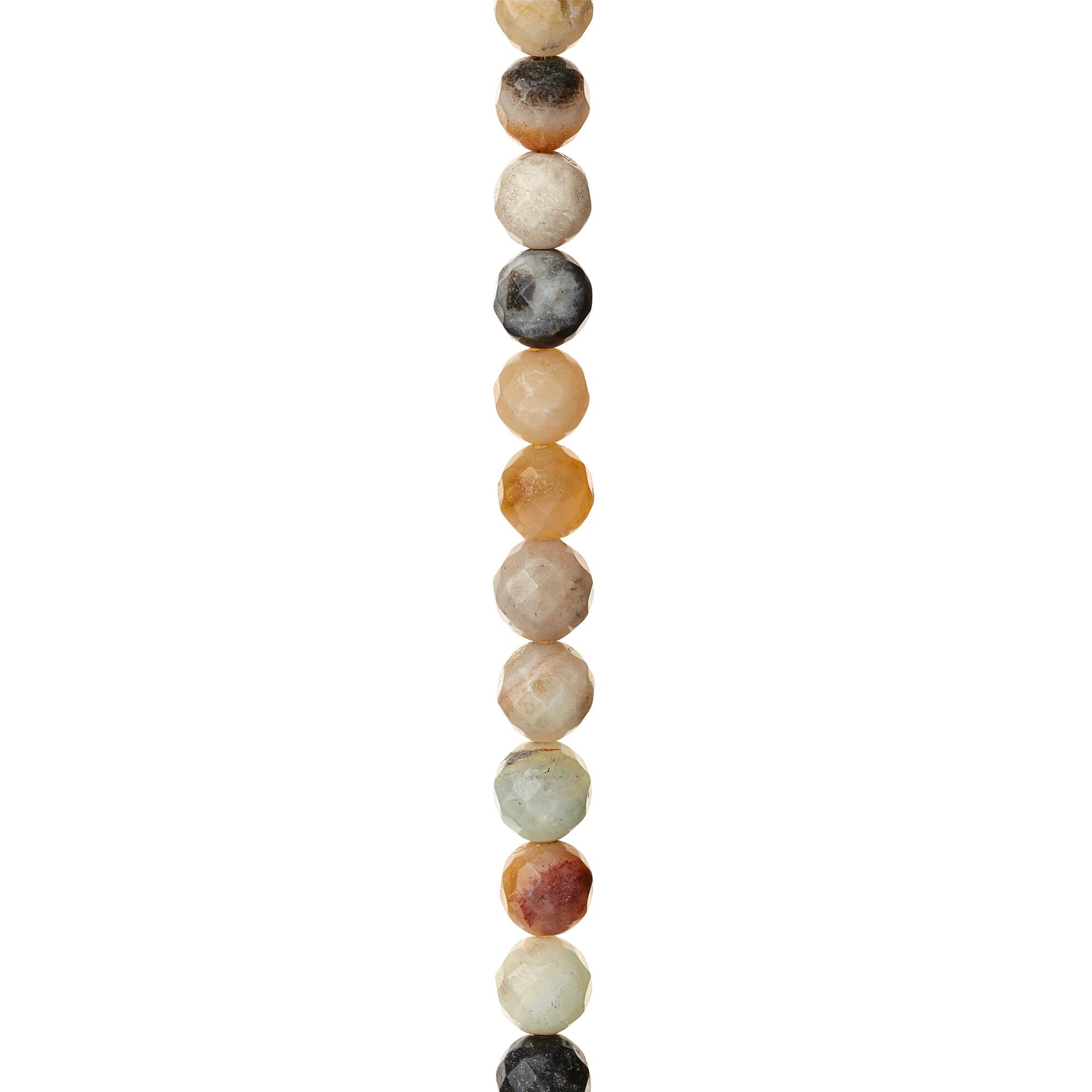 Aqua Amazonite Faceted Round Beads by Bead Landing™, 8mm